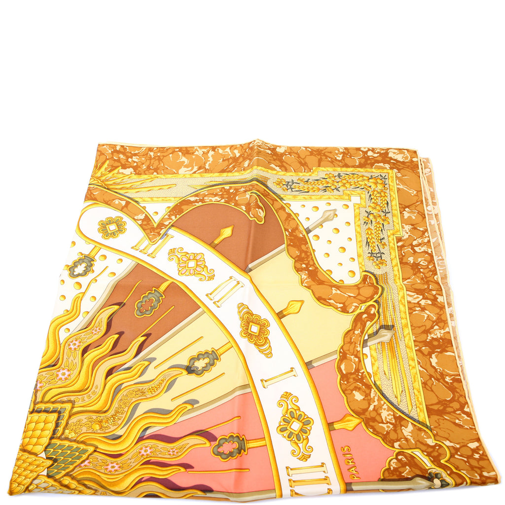 Carpe Diem Silk Scarf Yellow