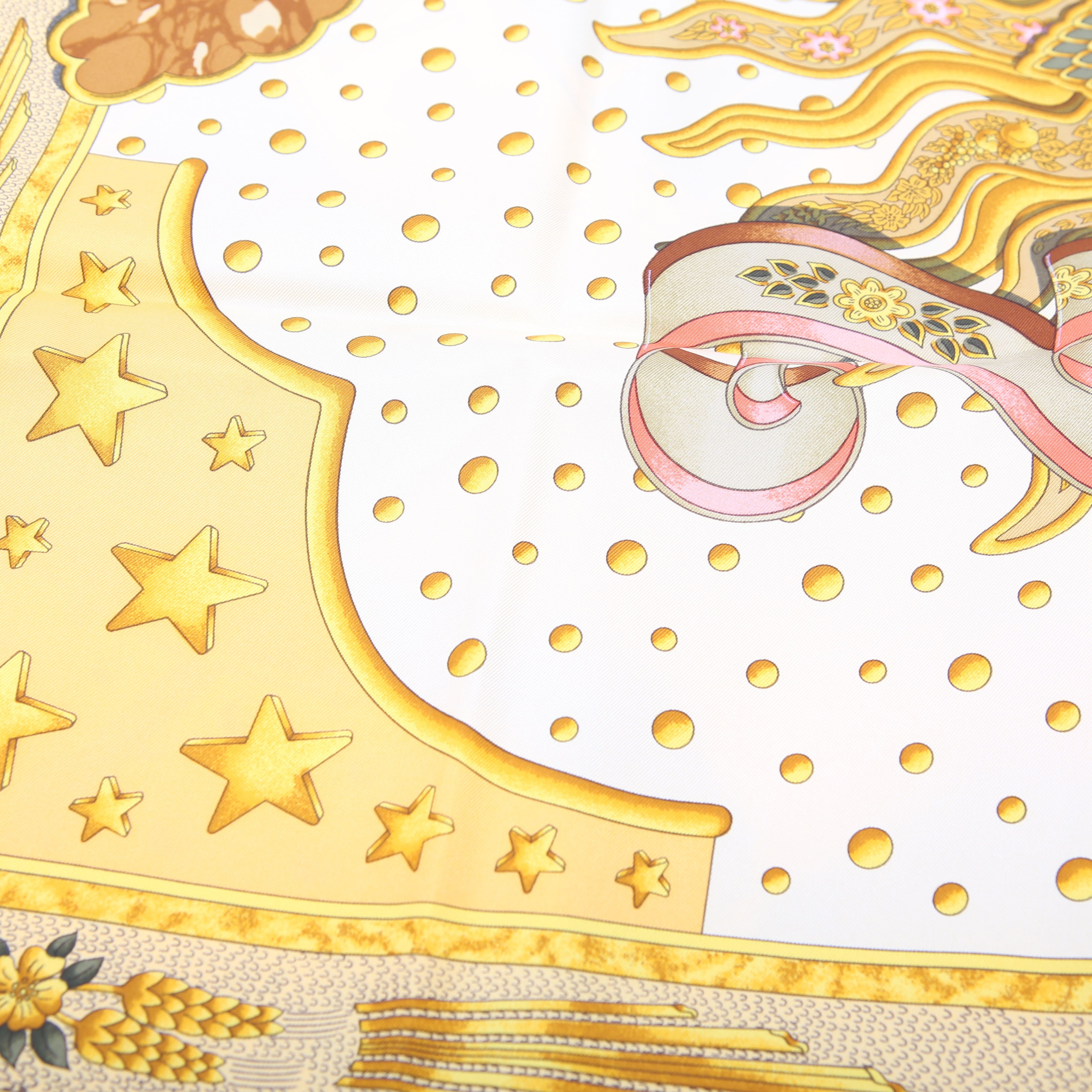Carpe Diem Silk Scarf Yellow