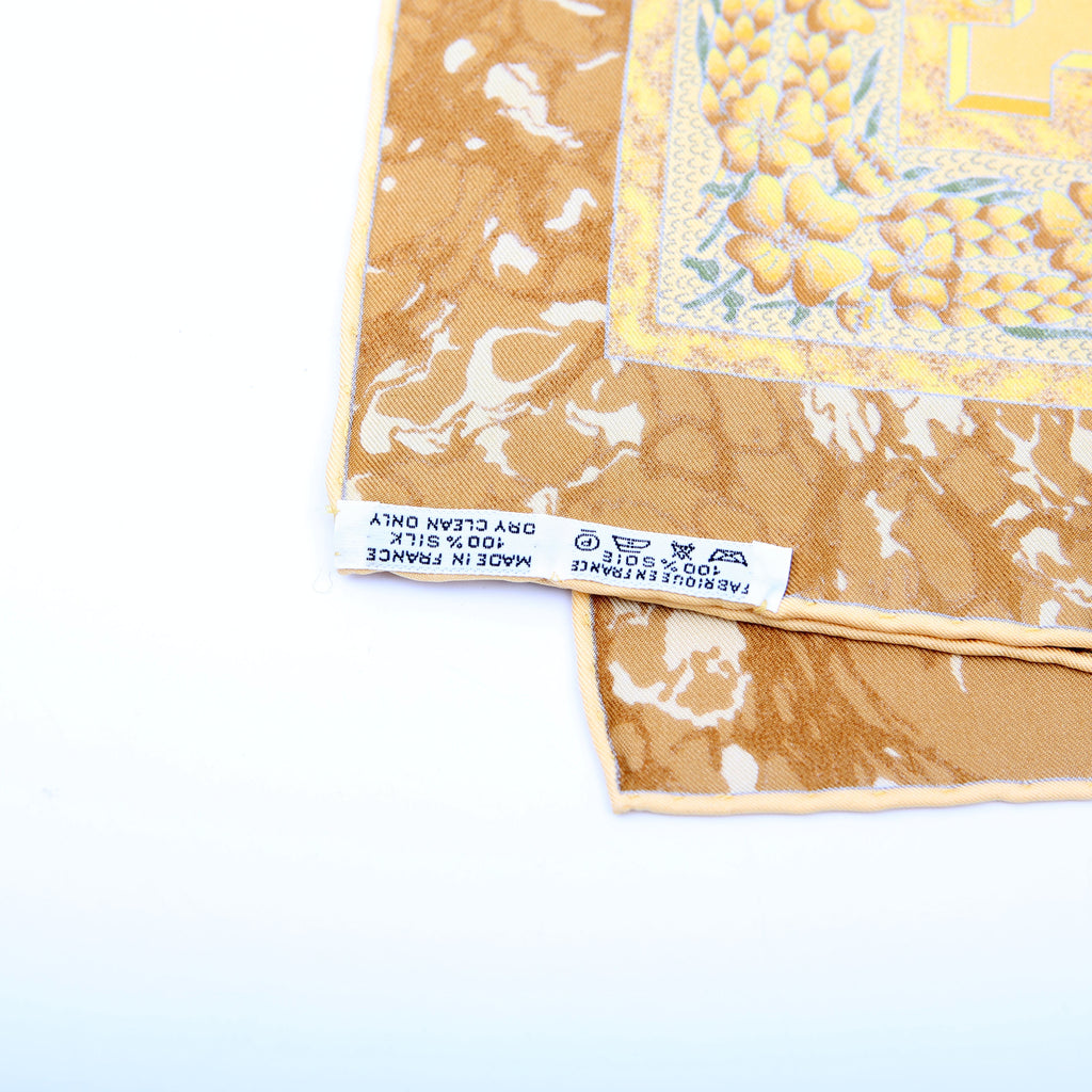 Carpe Diem Silk Scarf Yellow