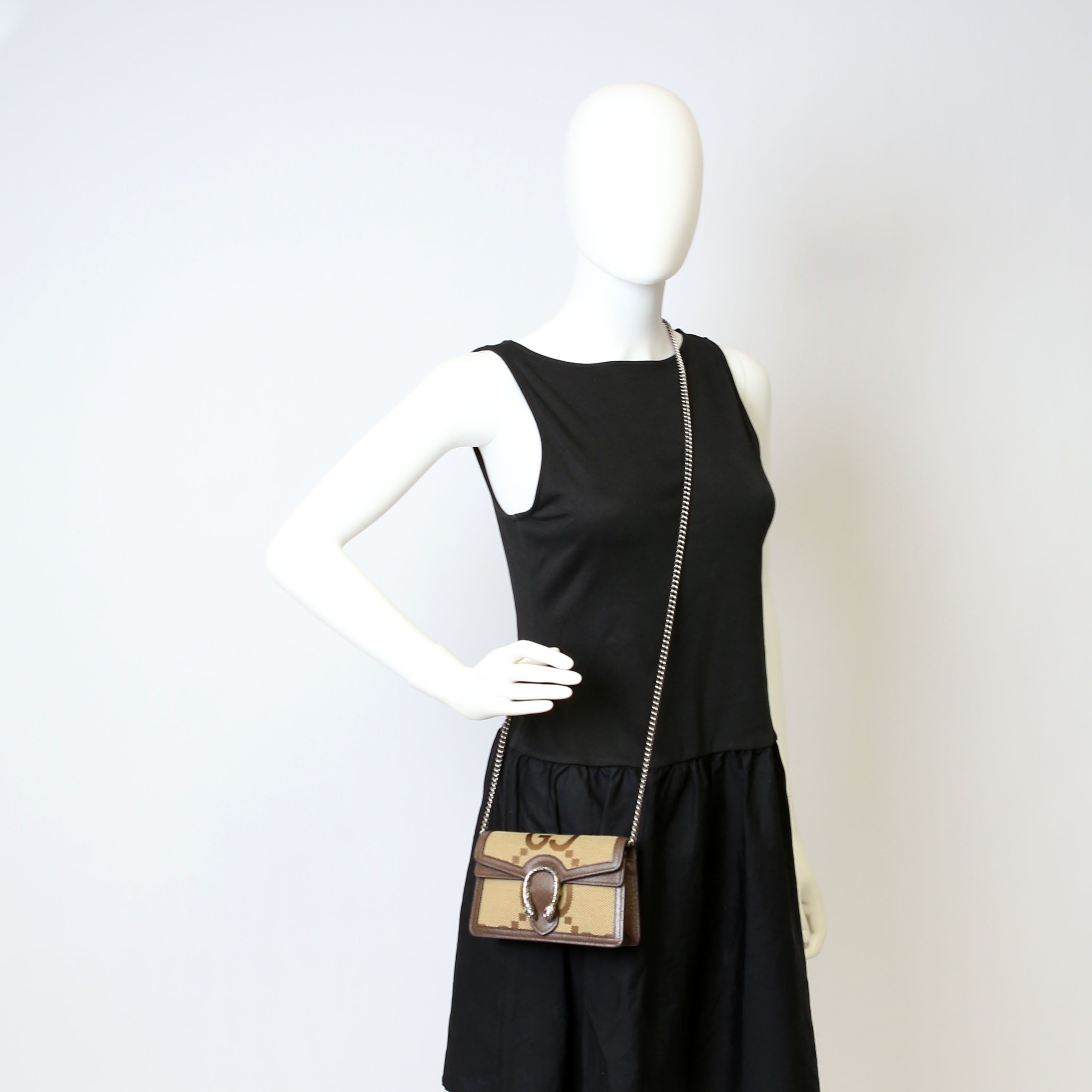 476432 Dionysus Jumbo GG Super Mini Brown