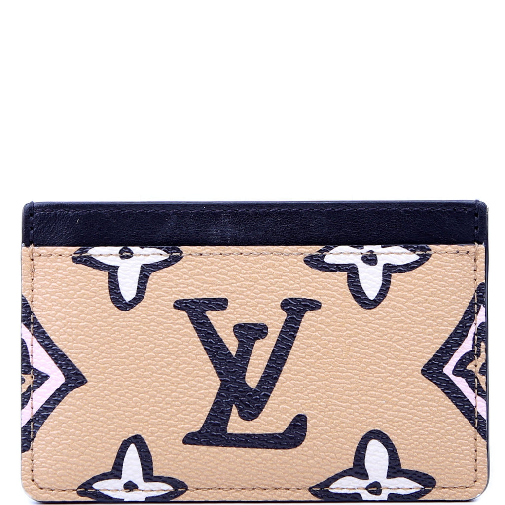 Card Holder Wild At Heart Monogram Tan/Black