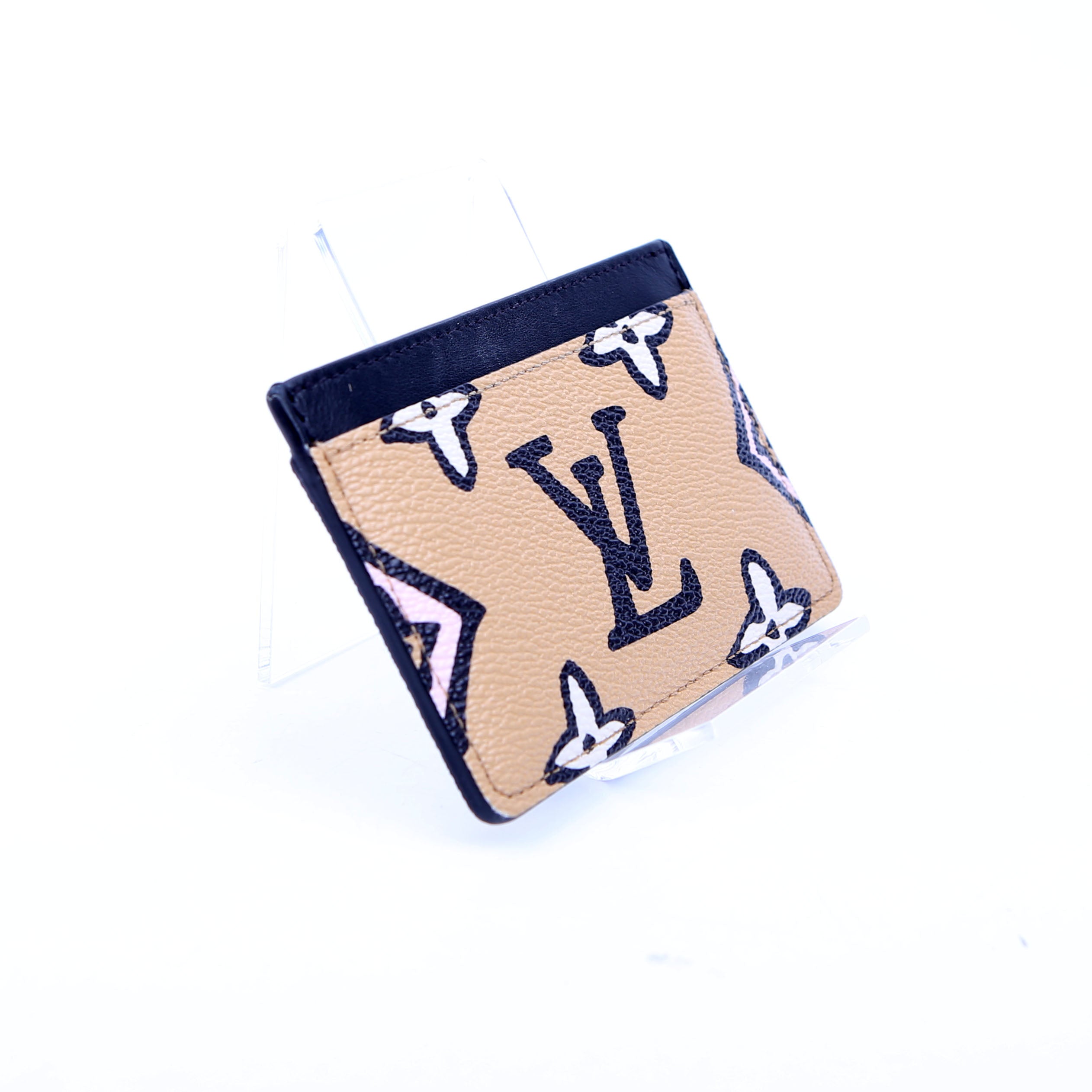 Card Holder Wild At Heart Monogram Tan/Black