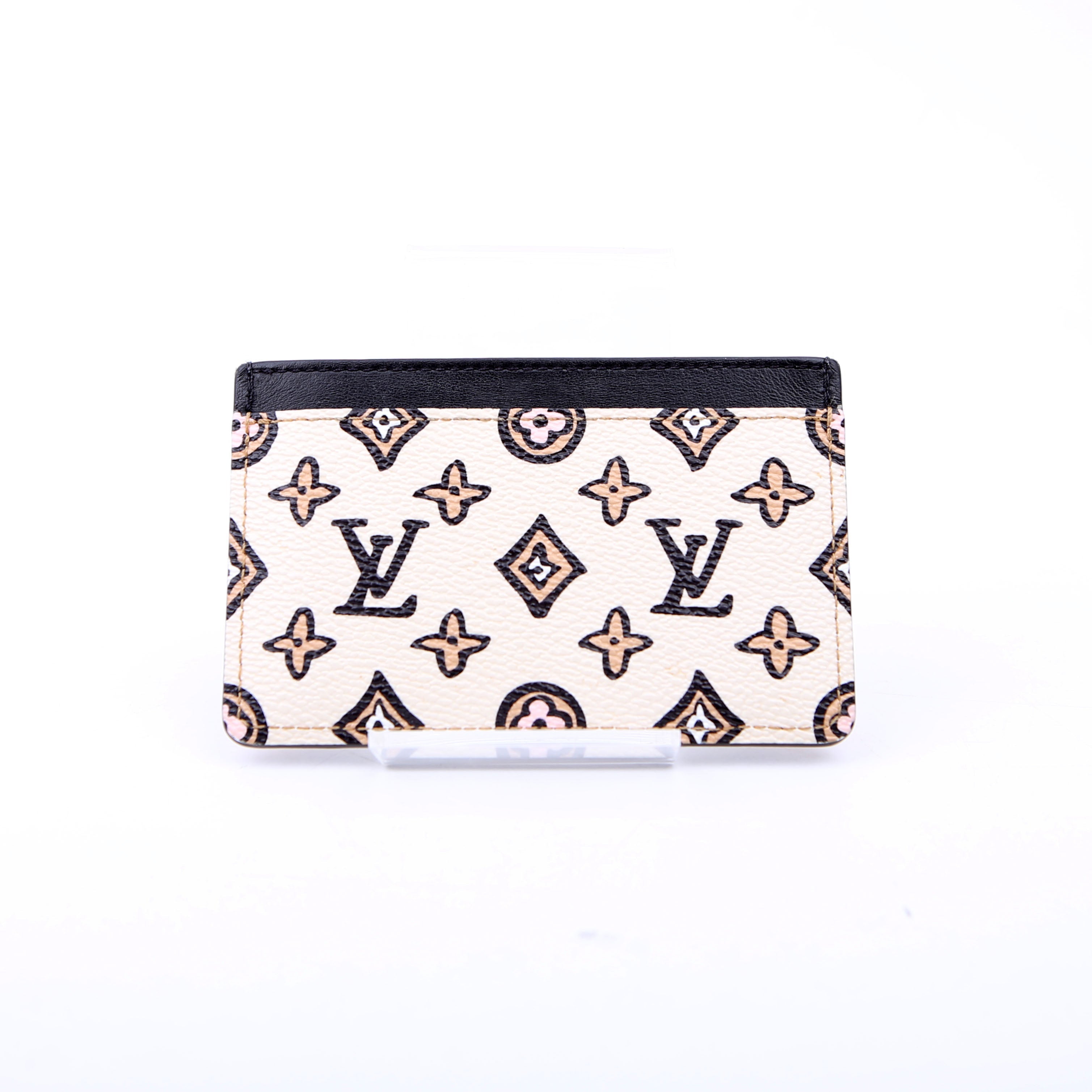 Card Holder Wild At Heart Monogram Tan/Black