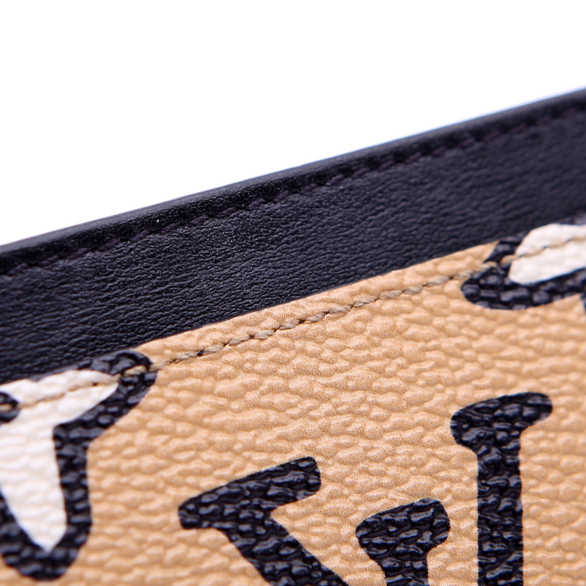 Card Holder Wild At Heart Monogram Tan/Black