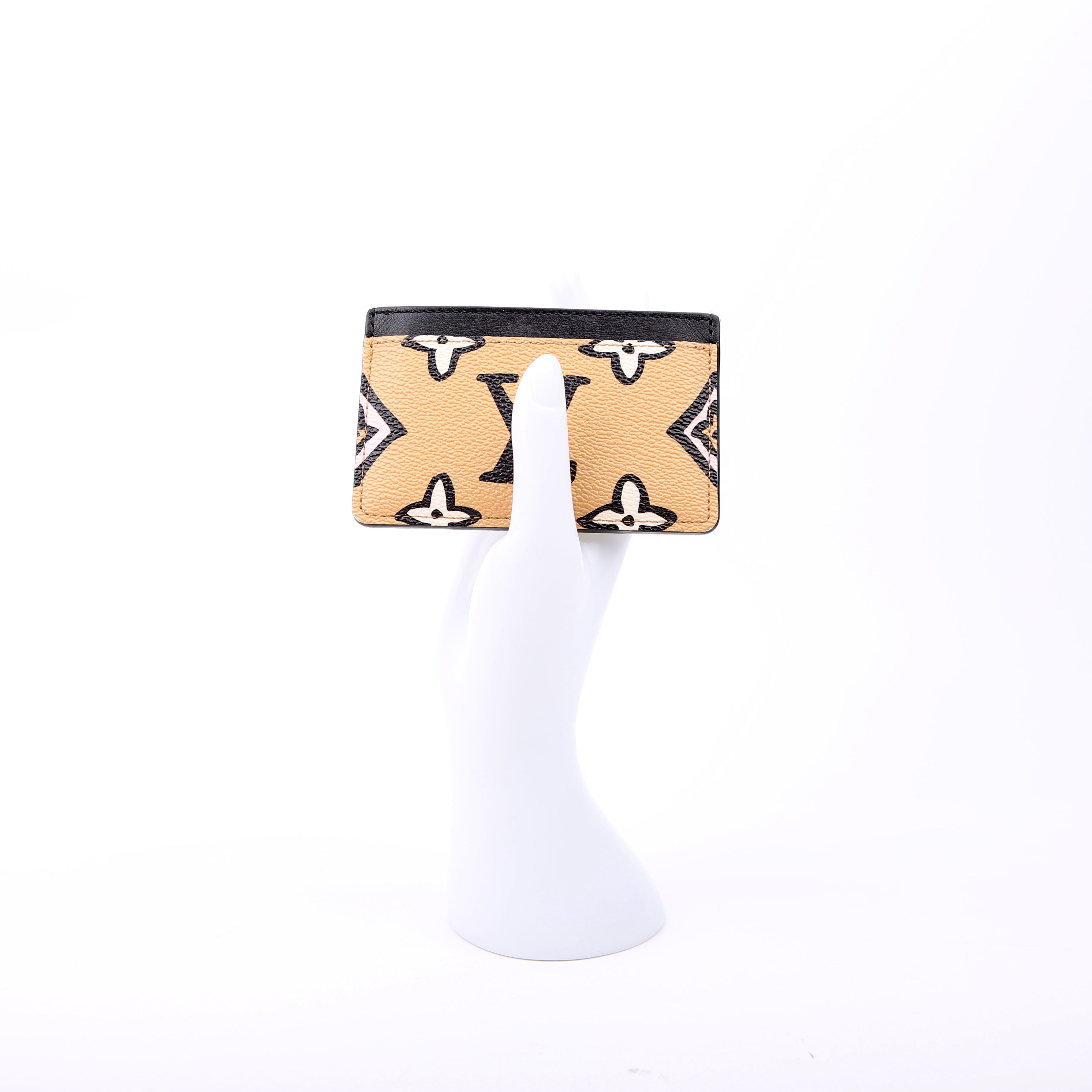 Card Holder Wild At Heart Monogram Tan/Black