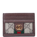 523159 Ophidia GG Card Case Brown