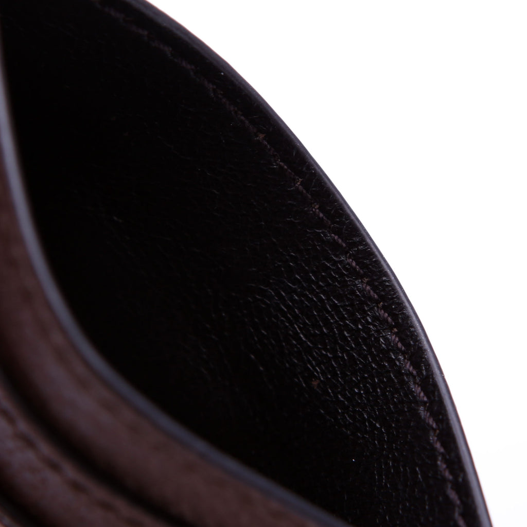523159 Ophidia GG Card Case Brown