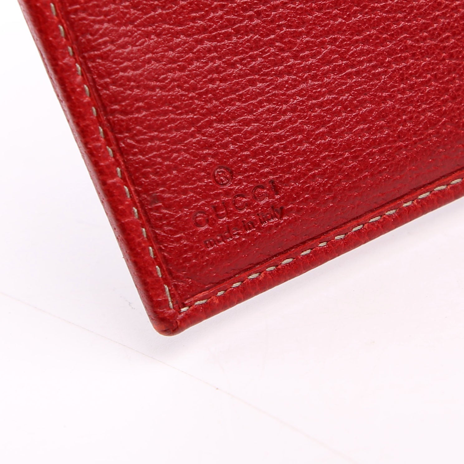 131854 GG Canvas Tri-Fold Wallet Navy/Red