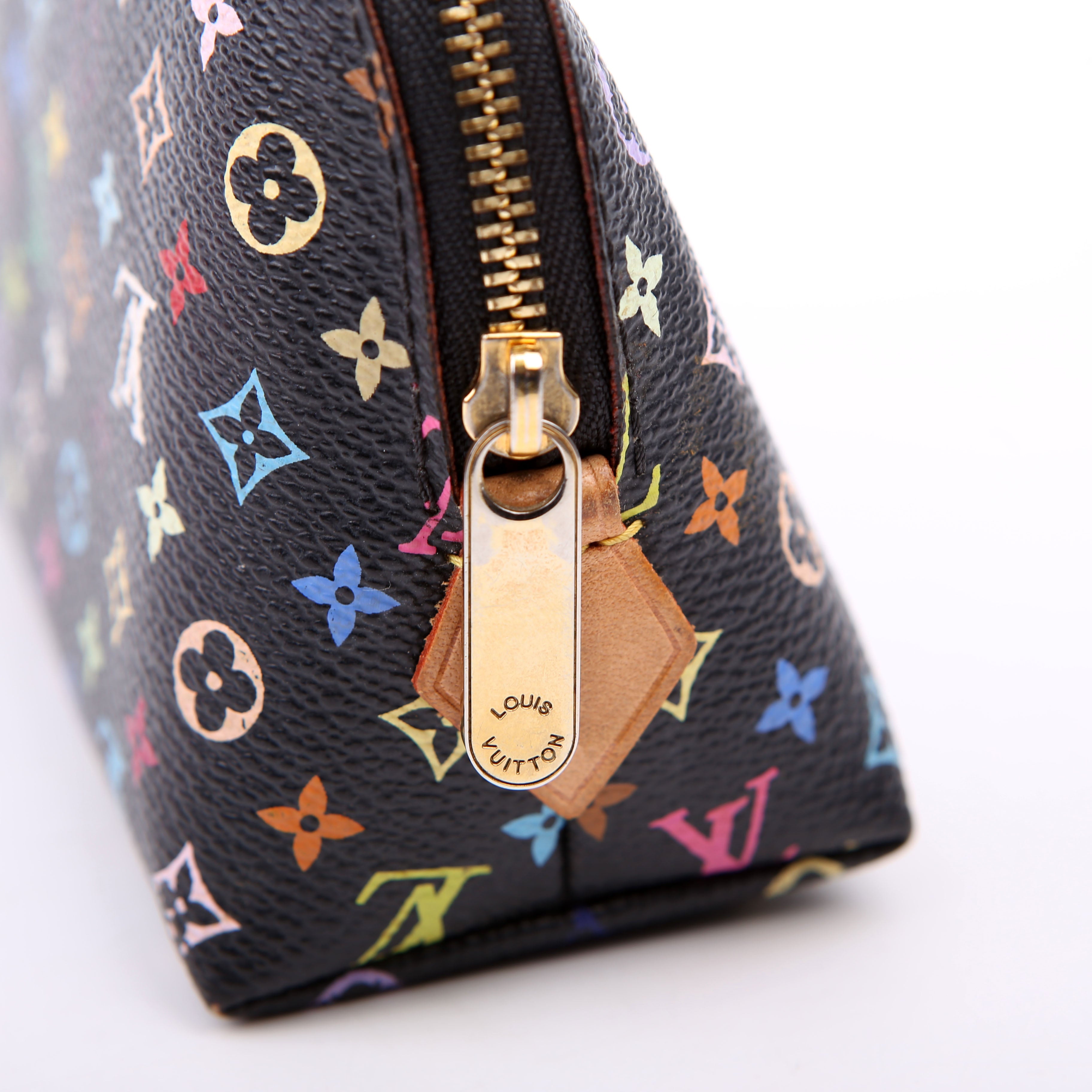 Cosmetic Pouch PM Multicolor Monogram Black