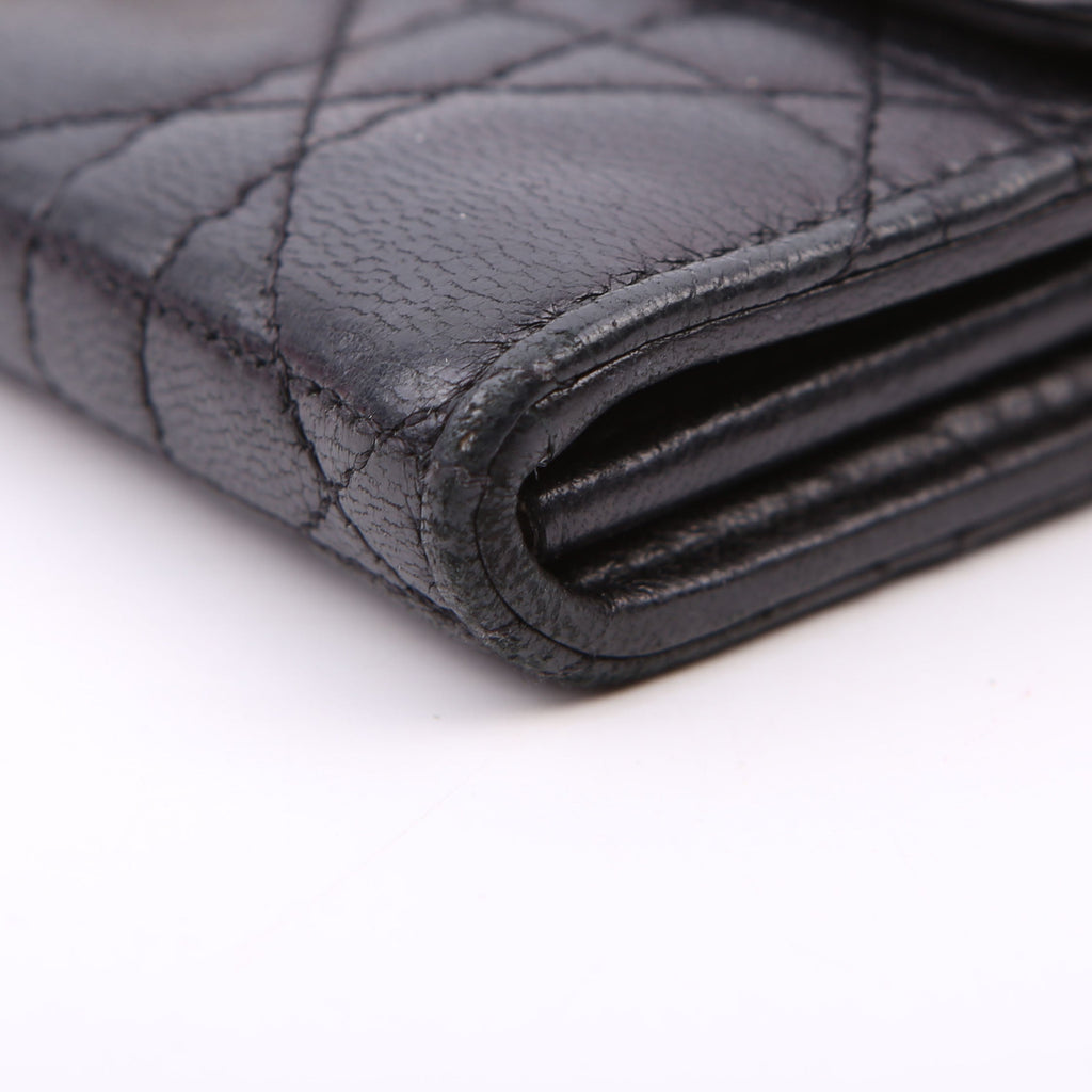 Wallet On Chain Cannage Lambskin Black