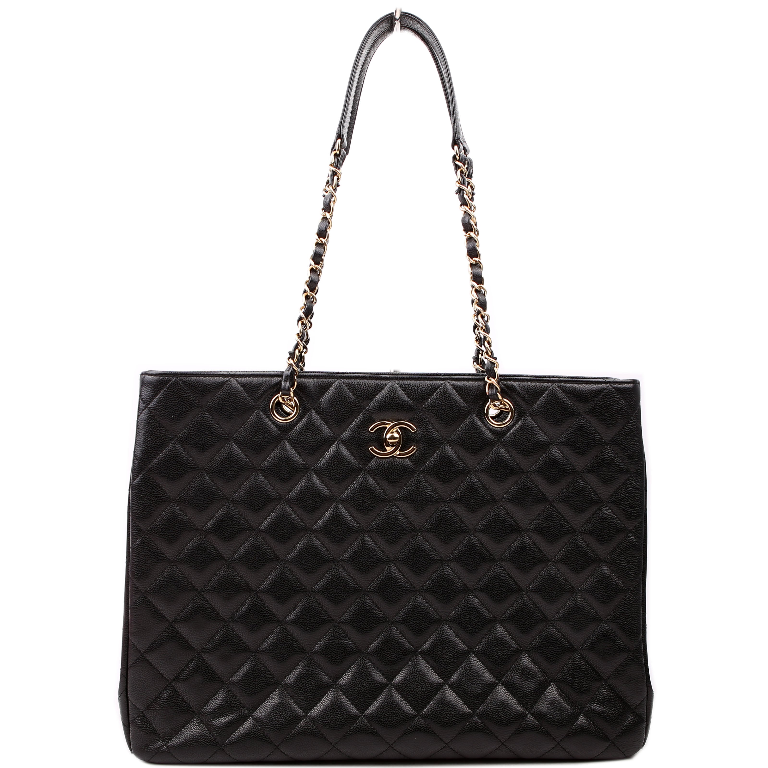 Classic CC Shopping Tote Caviar RFID Black