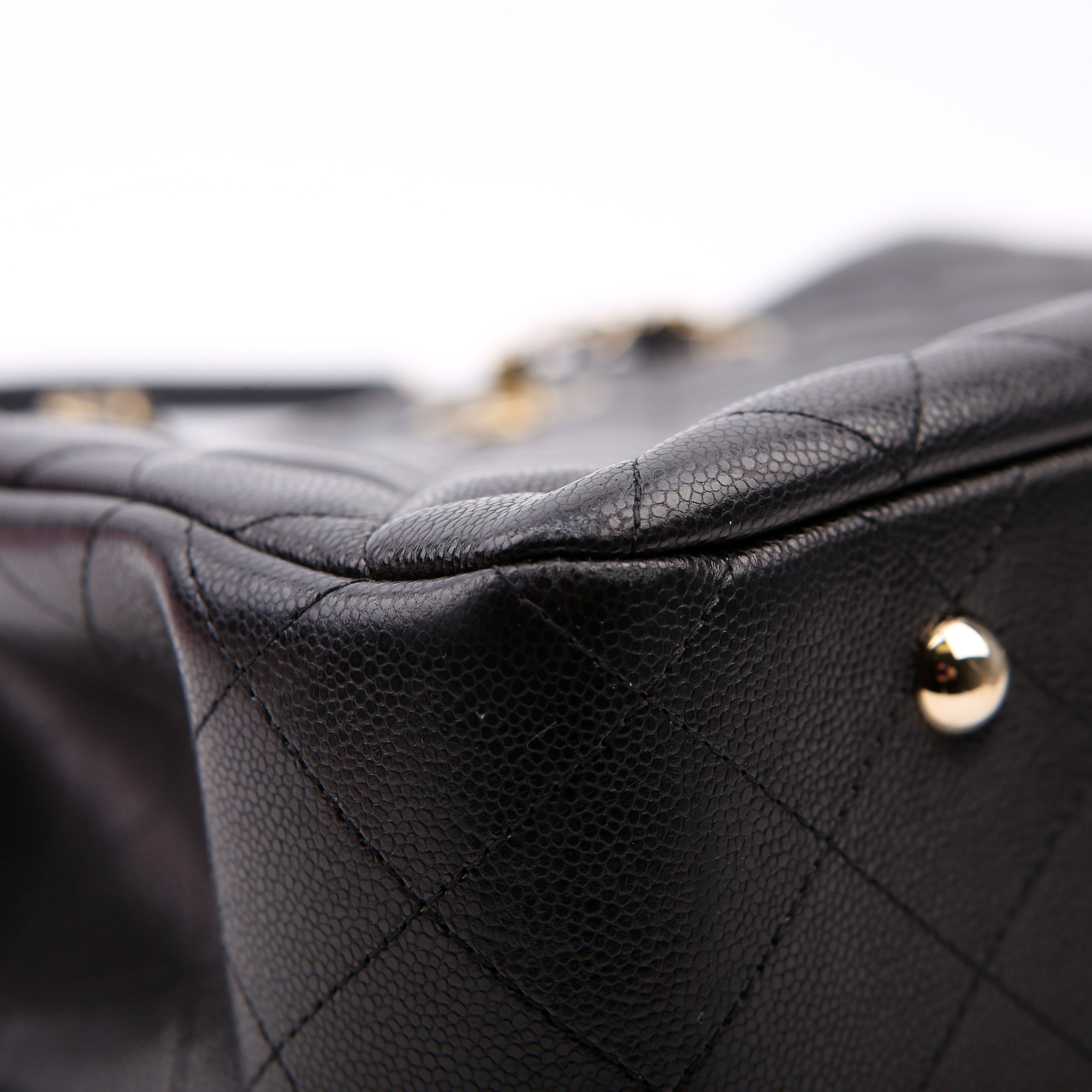 Classic CC Shopping Tote Caviar RFID Black