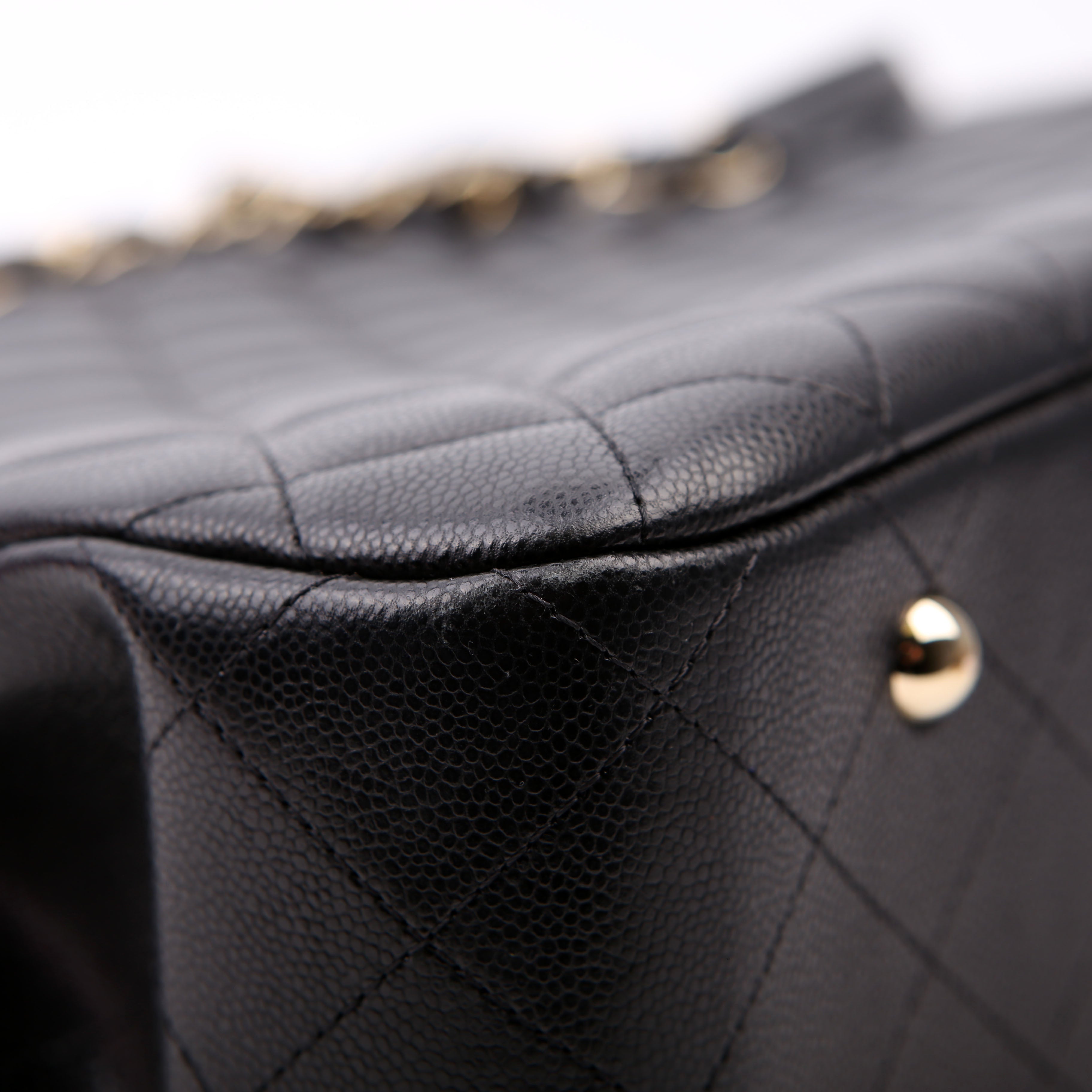 Classic CC Shopping Tote Caviar RFID Black