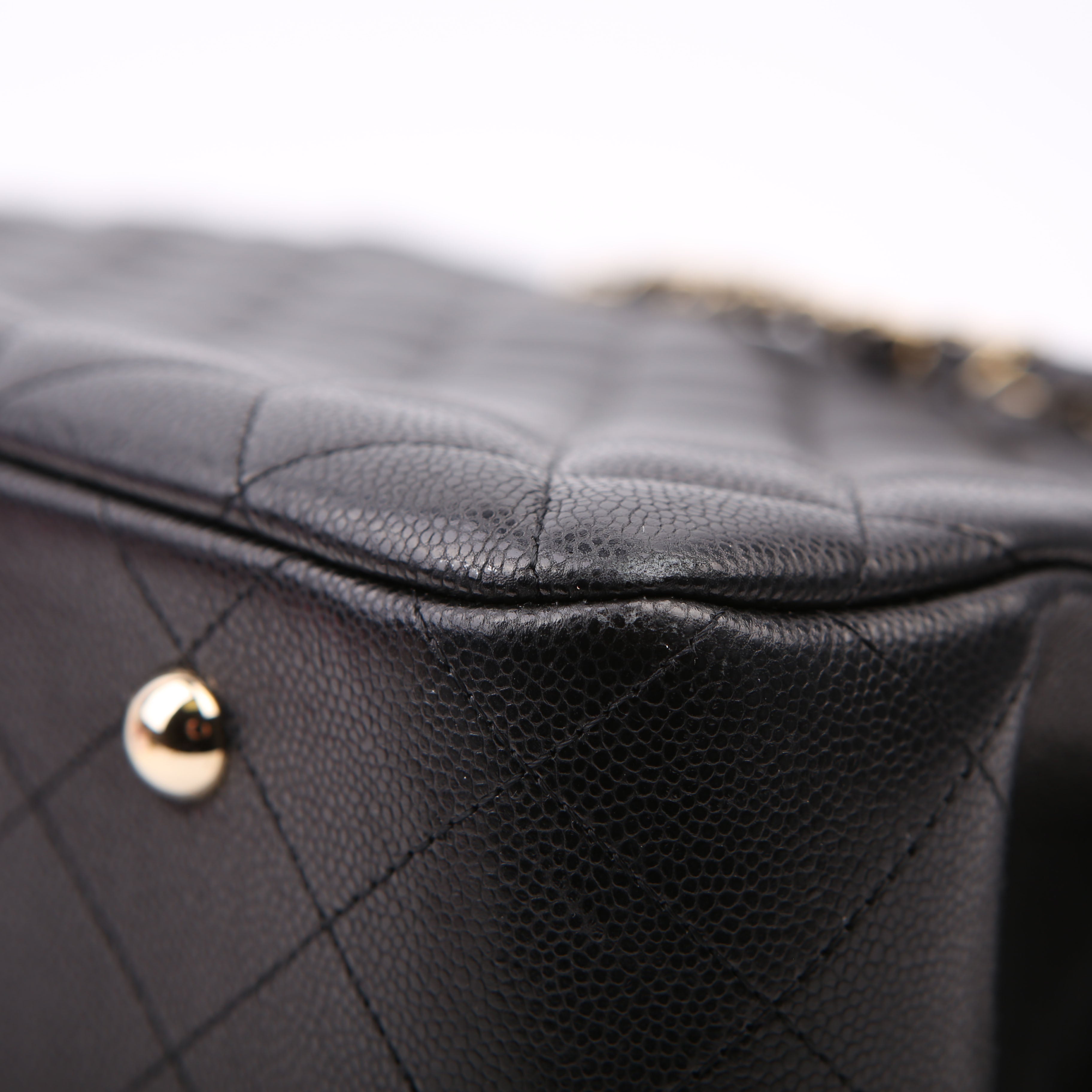 Classic CC Shopping Tote Caviar RFID Black