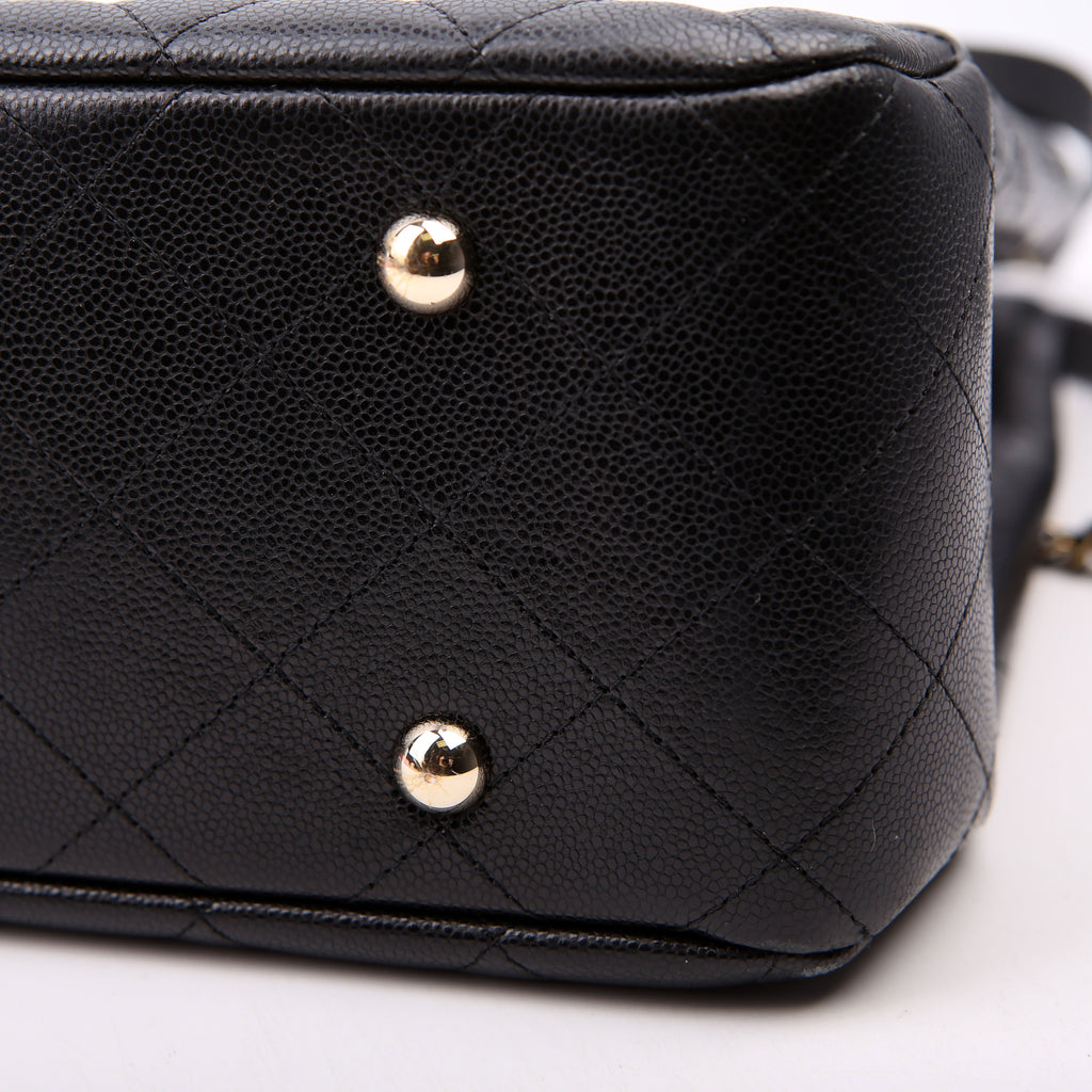 Classic CC Shopping Tote Caviar RFID Black