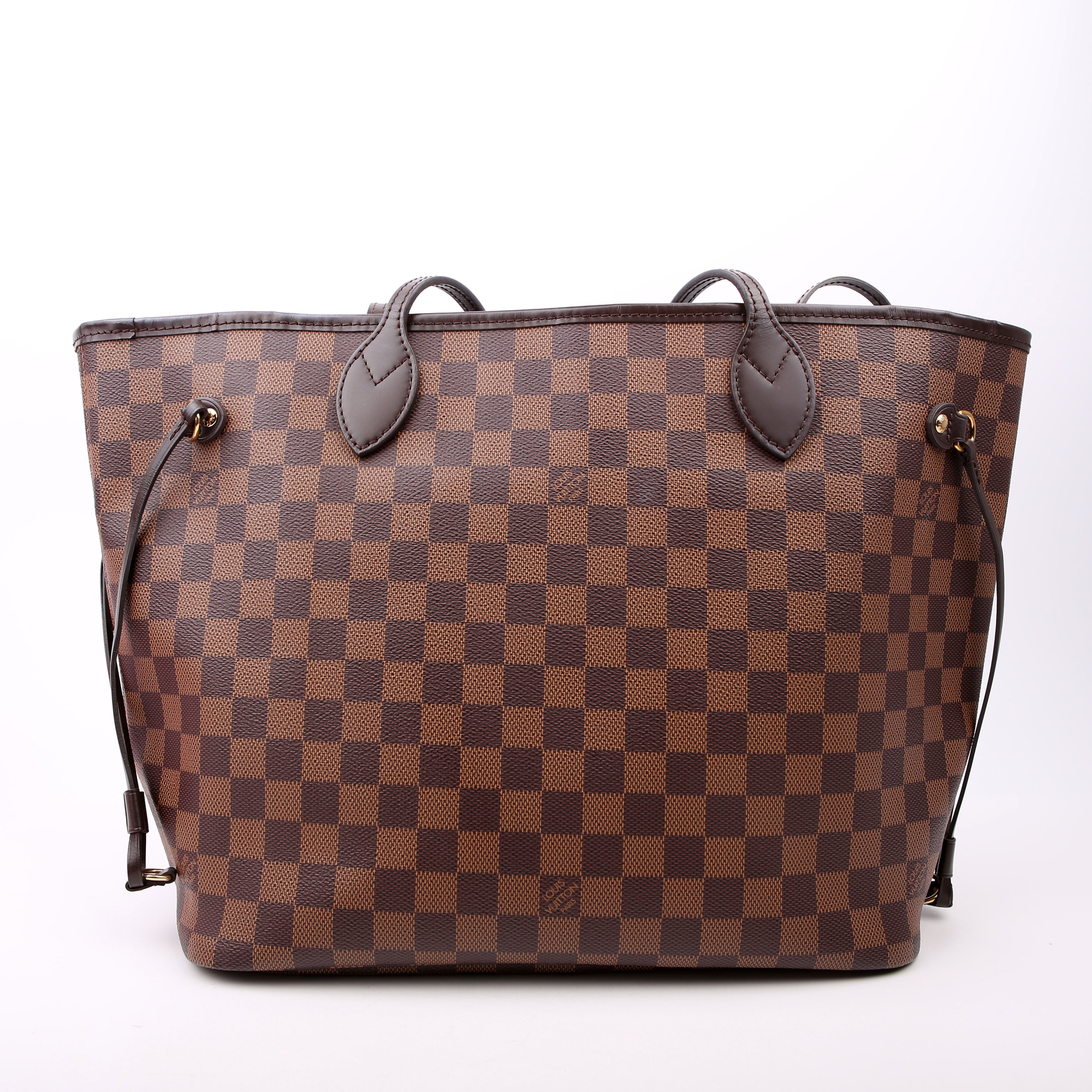 Neverfull With Wallet MM Damier Ebene Red
