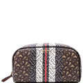 TB Stripe Travel Pouch Brown