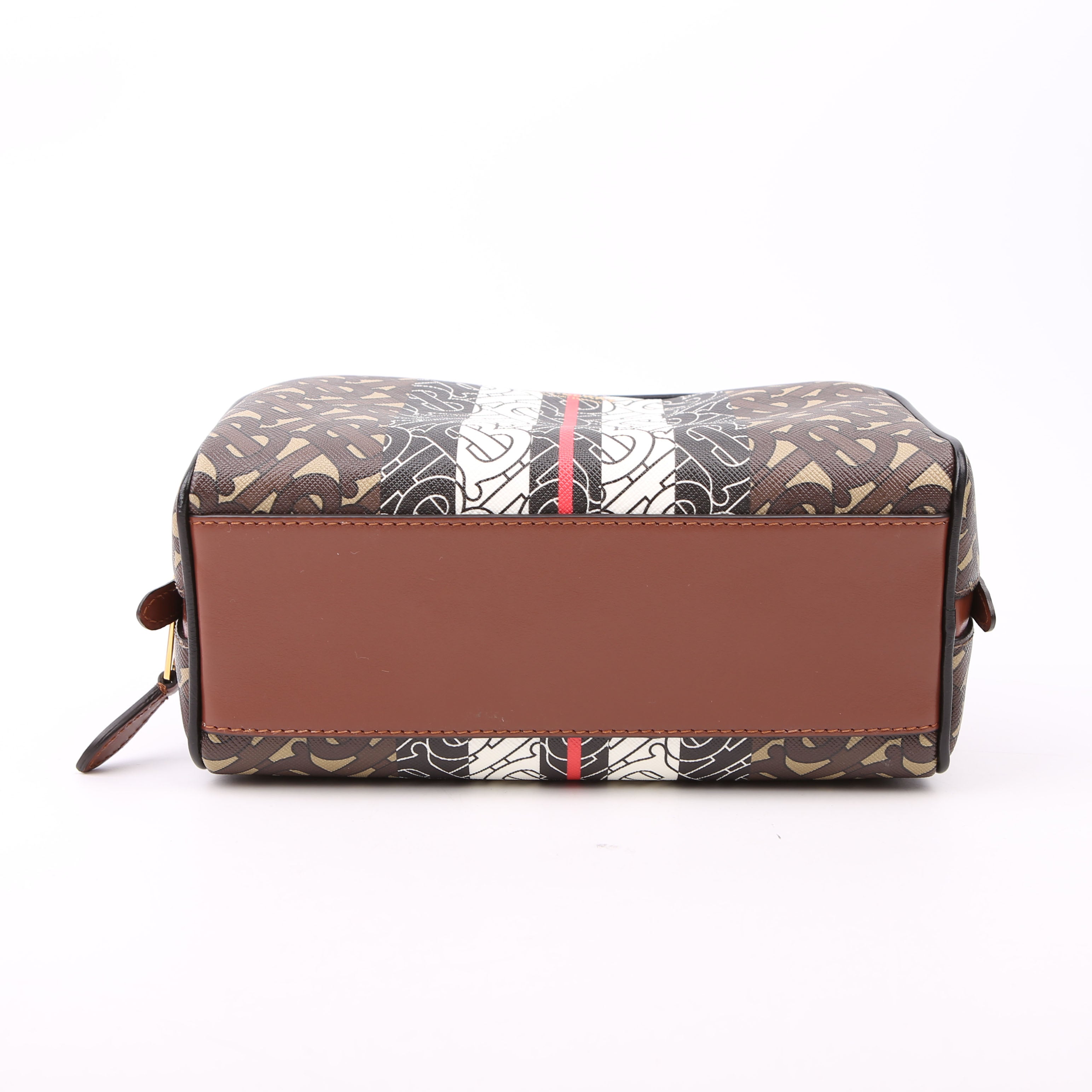 TB Stripe Travel Pouch Brown
