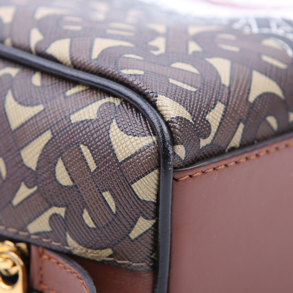 TB Stripe Travel Pouch Brown