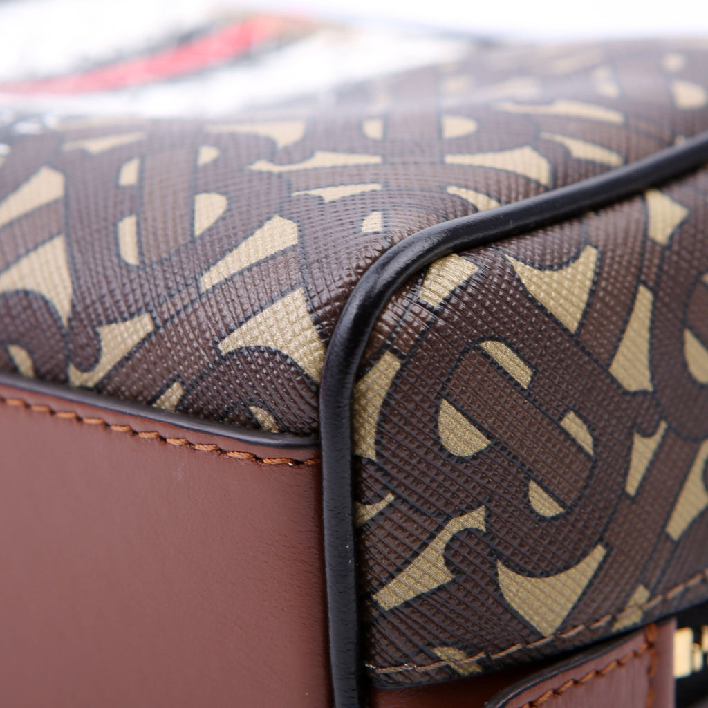 TB Stripe Travel Pouch Brown