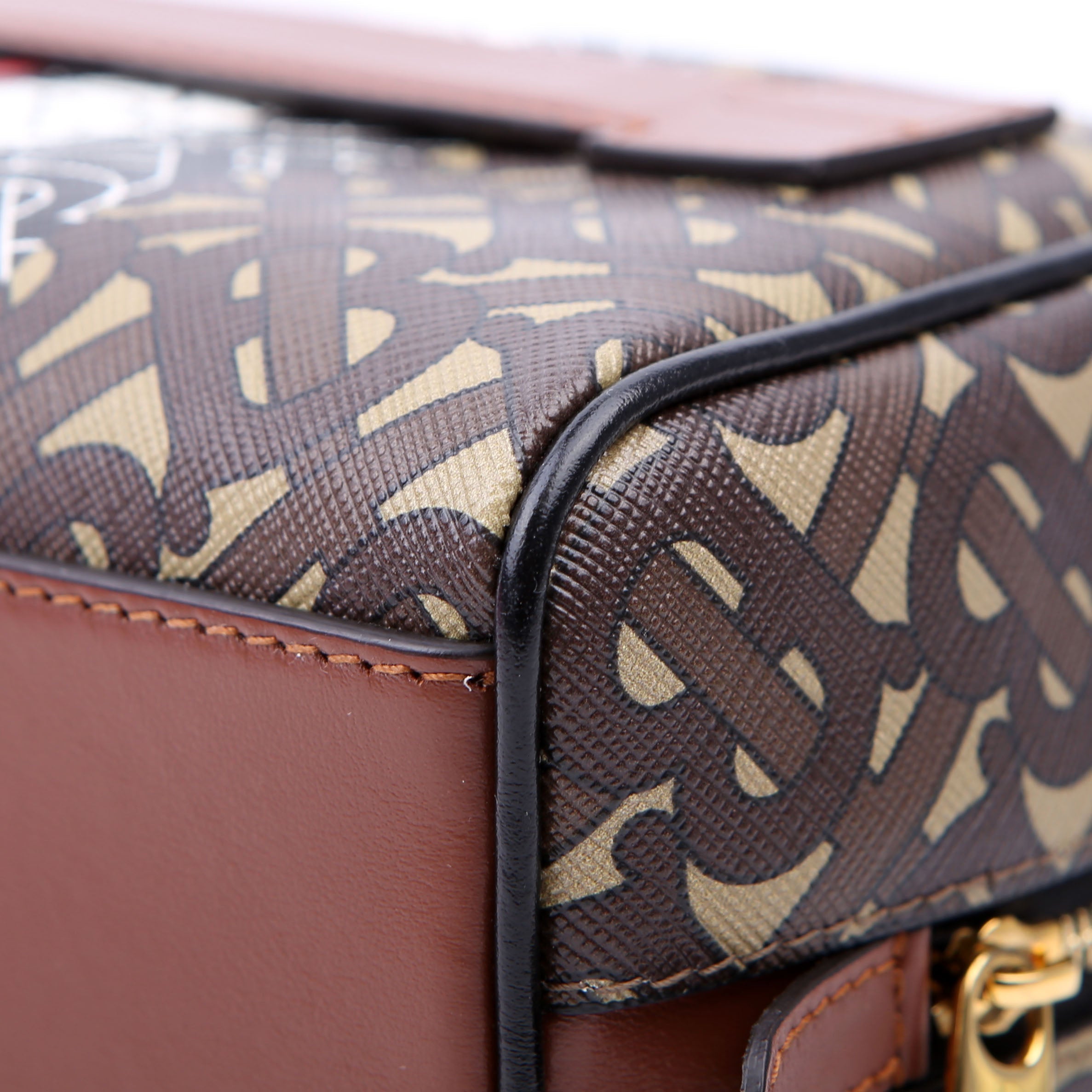 TB Stripe Travel Pouch Brown