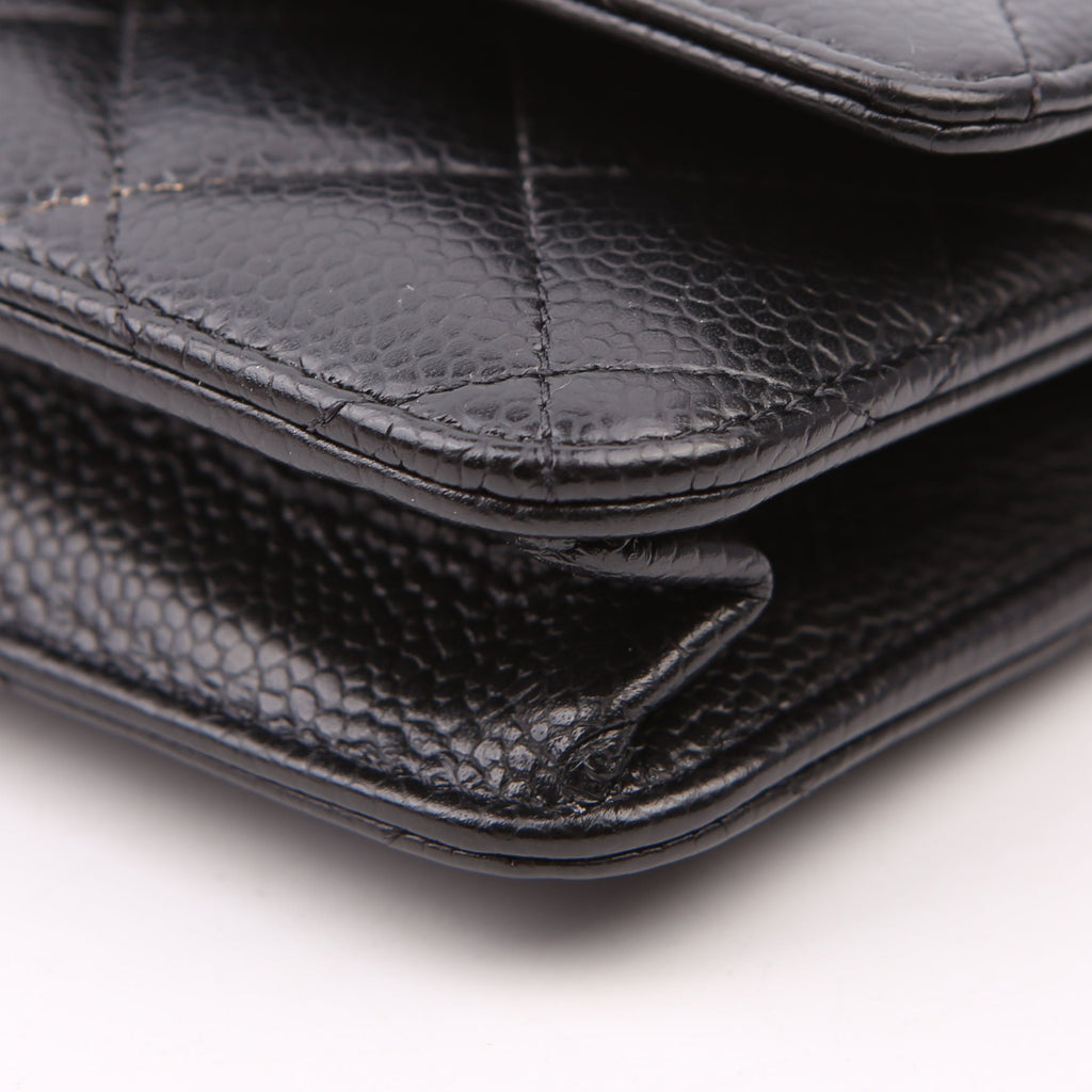 WOC Classic Quilted Caviar RFID Black