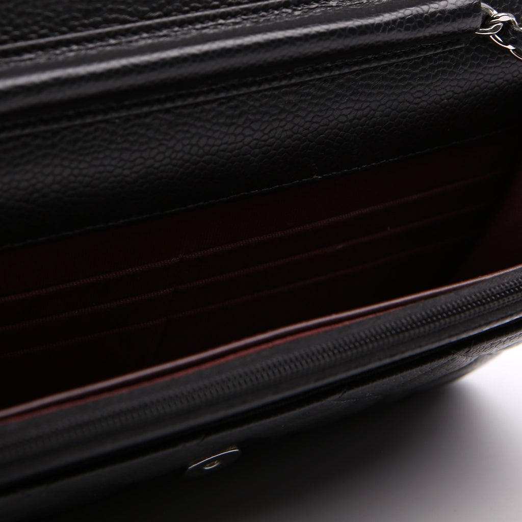 WOC Classic Quilted Caviar RFID Black