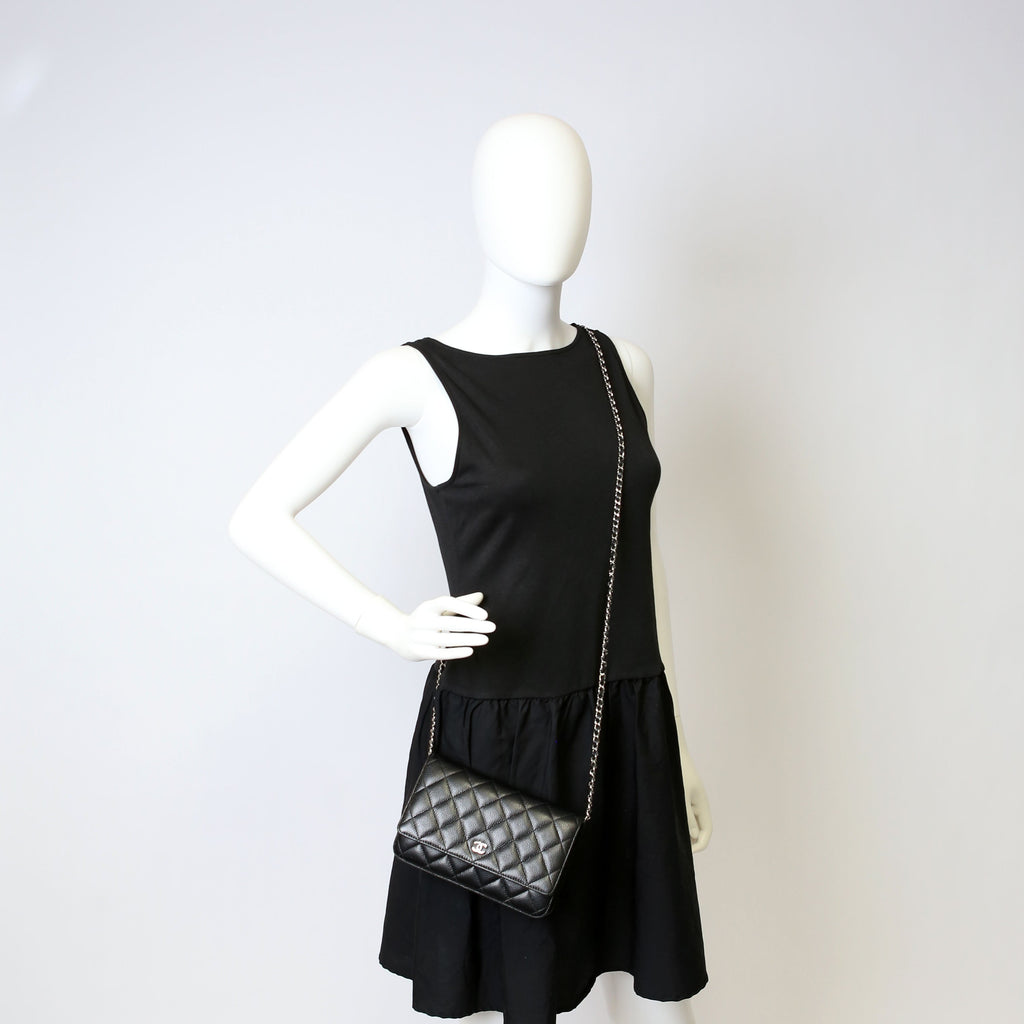 WOC Classic Quilted Caviar RFID Black