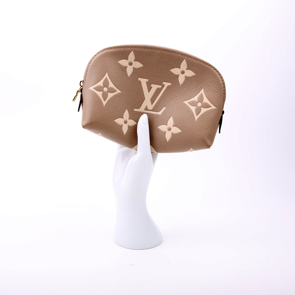 Cosmetic Pouch PM Bicolor Empreinte Taupe