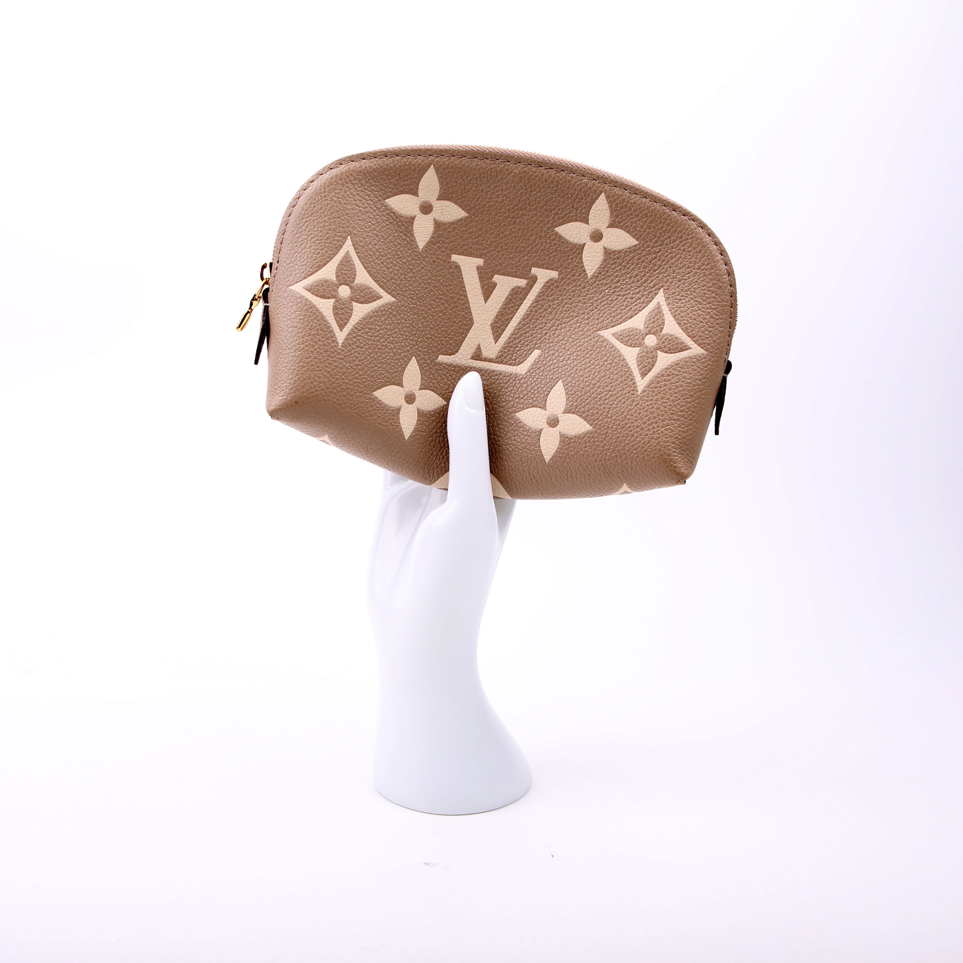 Cosmetic Pouch PM Bicolor Empreinte Taupe