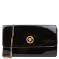 Medusa Clutch with Chain Patent Black