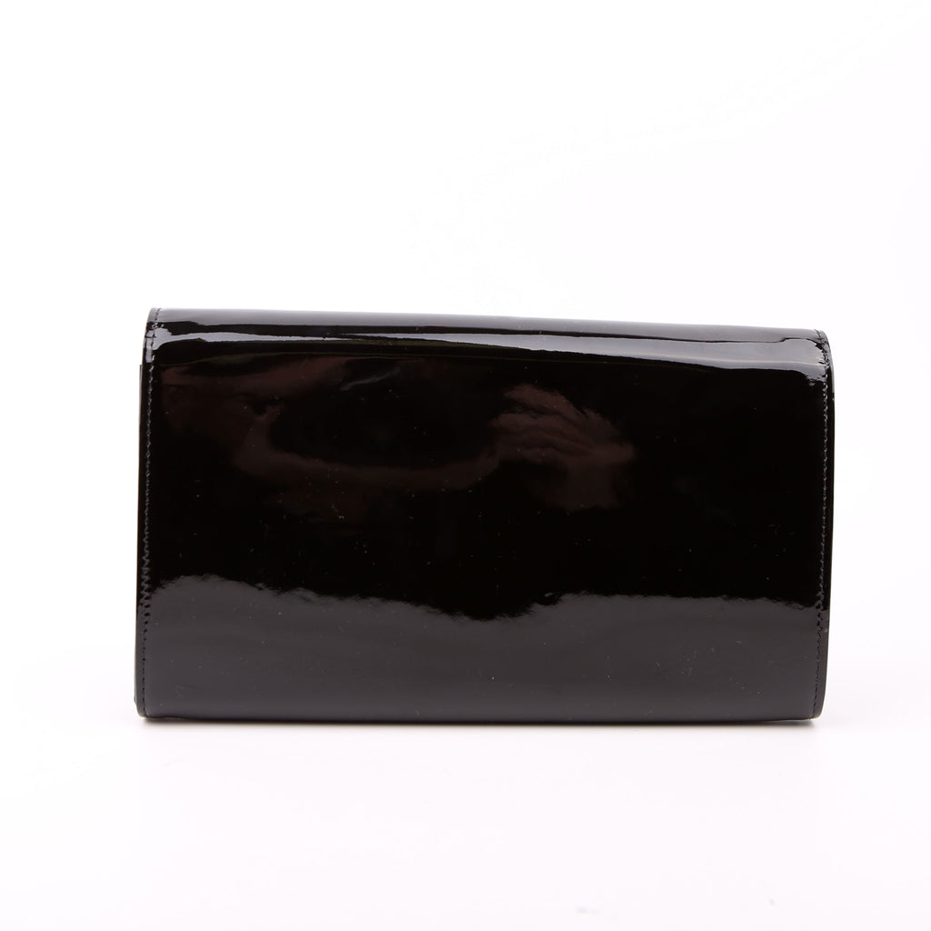 Medusa Clutch with Chain Patent Black