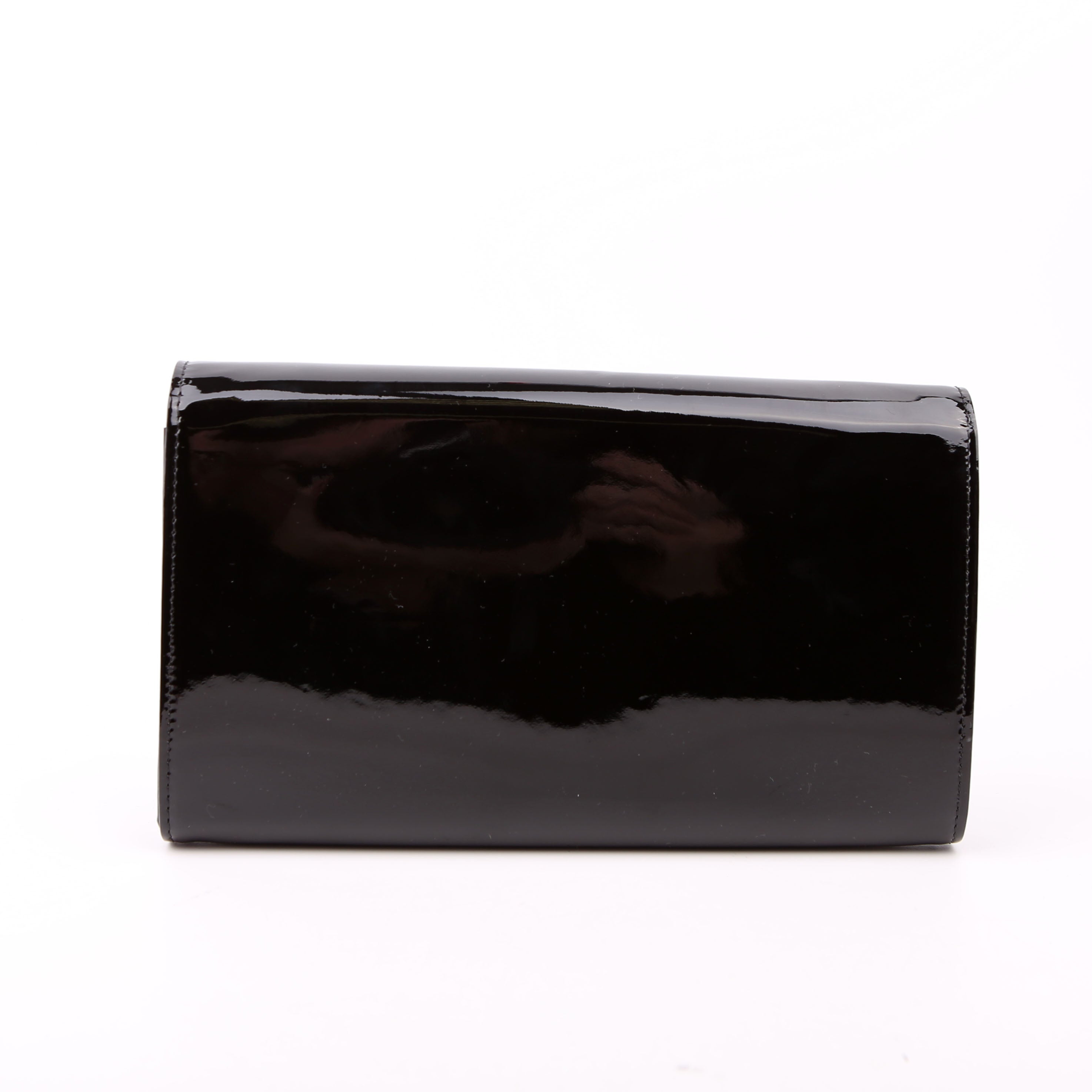 Medusa Clutch with Chain Patent Black