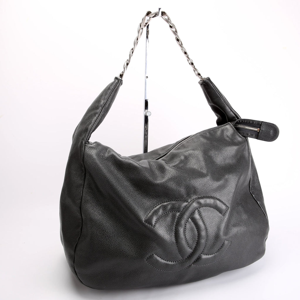 Chanel 31 Caviar Hobo Black/Silver