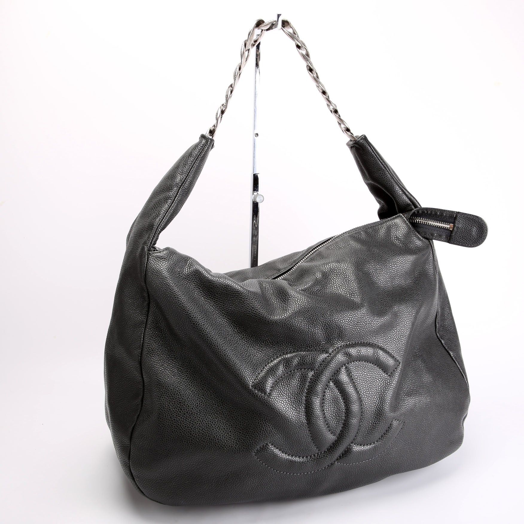 Chanel 31 Caviar Hobo Black/Silver