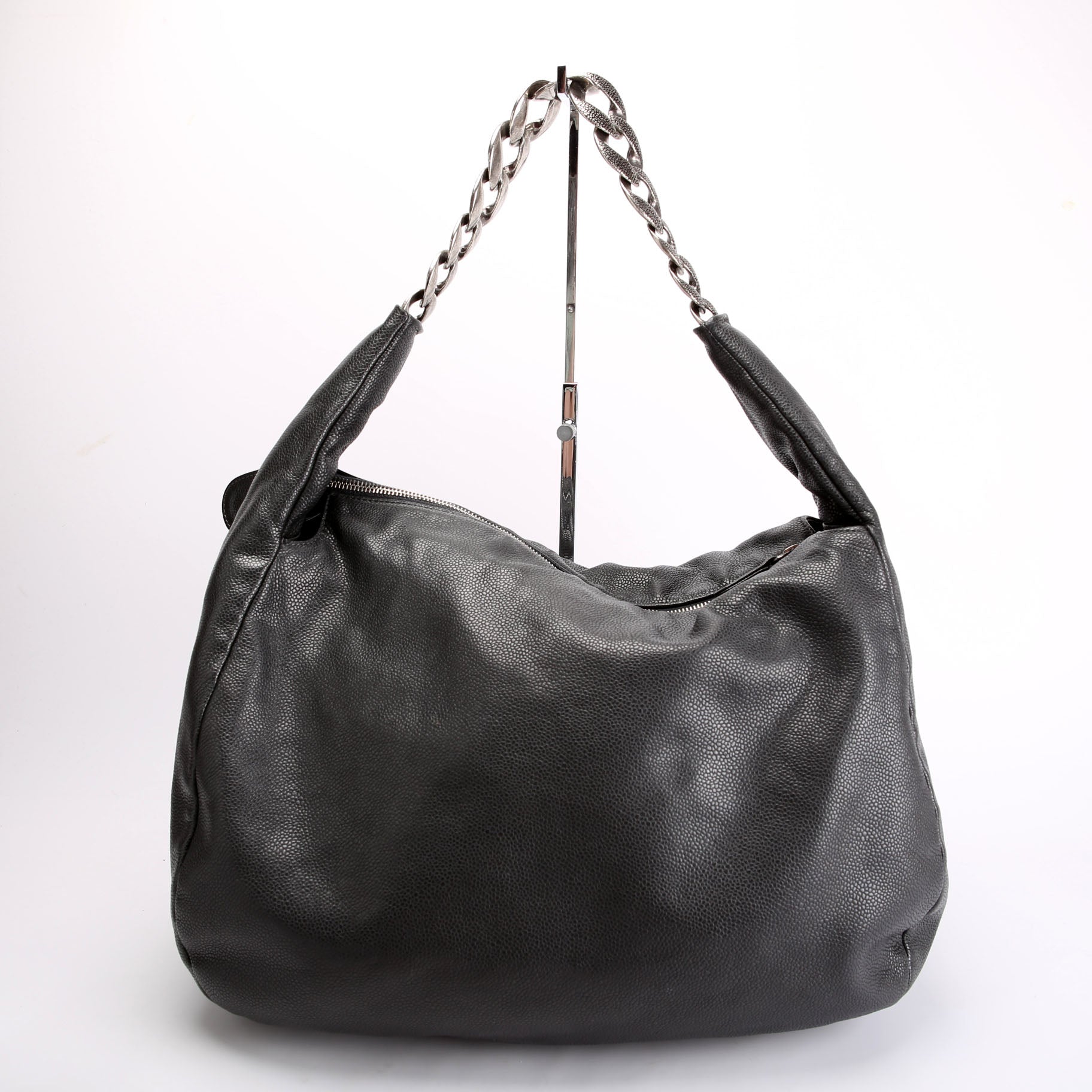 Chanel 31 Caviar Hobo Black/Silver