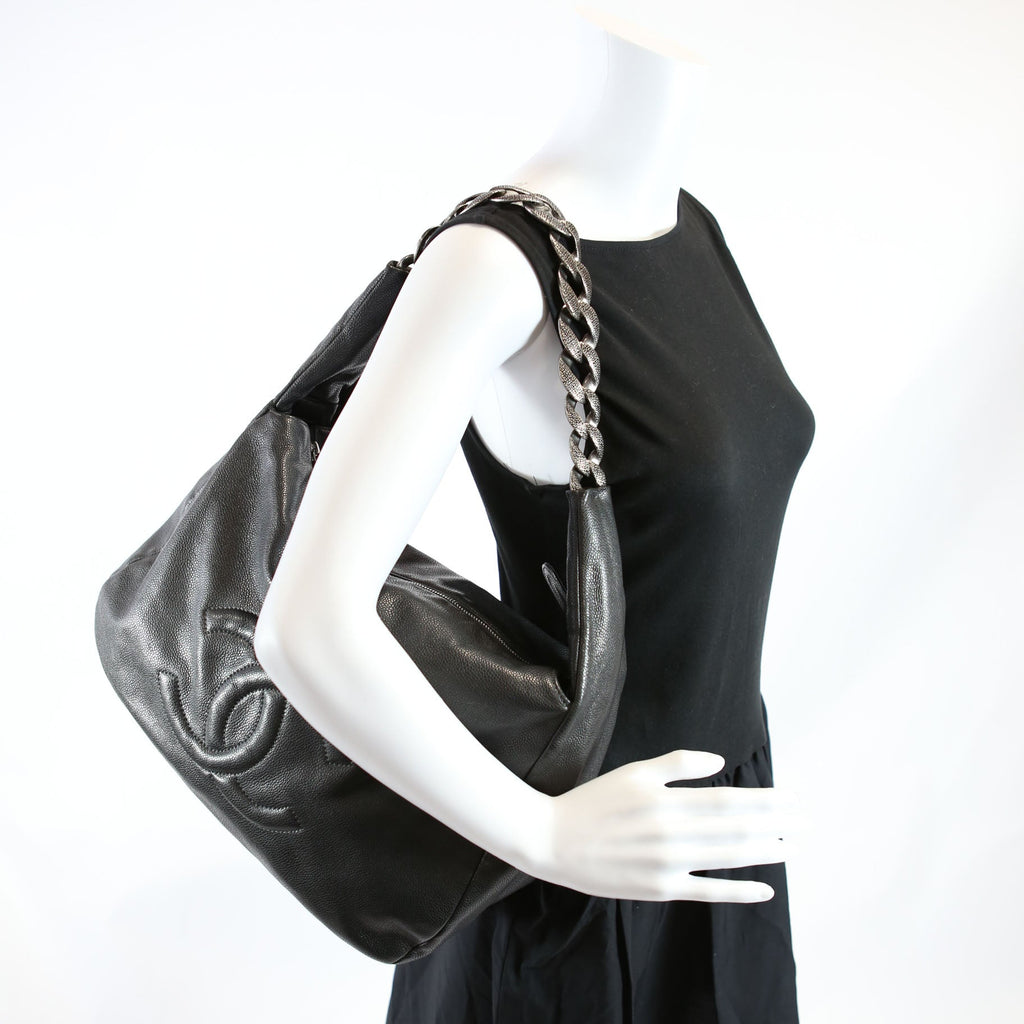Chanel 31 Caviar Hobo Black/Silver