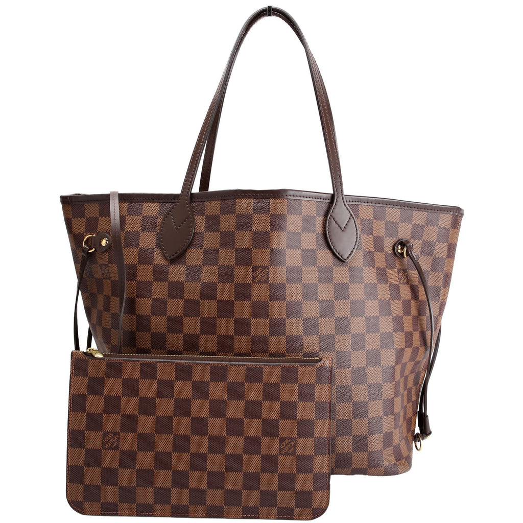 Neverfull With Wallet MM Damier Ebene Red