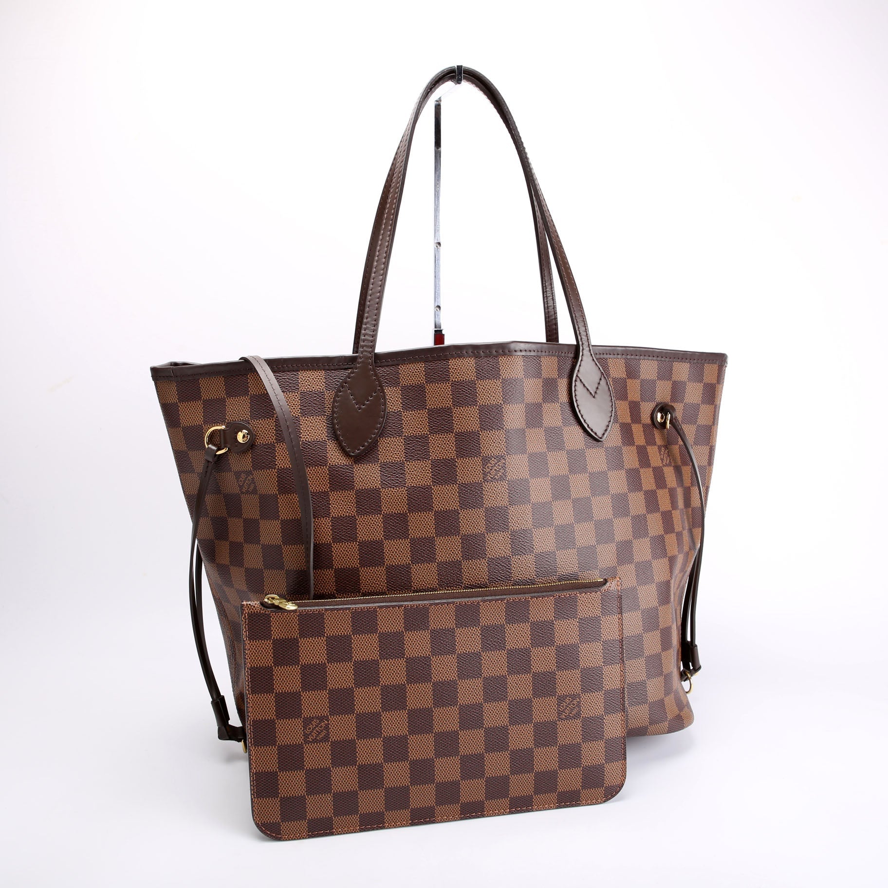 Neverfull With Wallet MM Damier Ebene Red