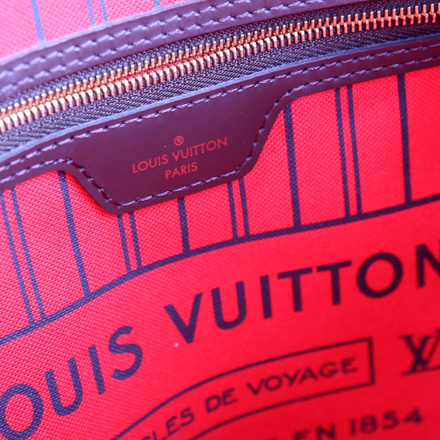 Neverfull With Wallet MM Damier Ebene Red