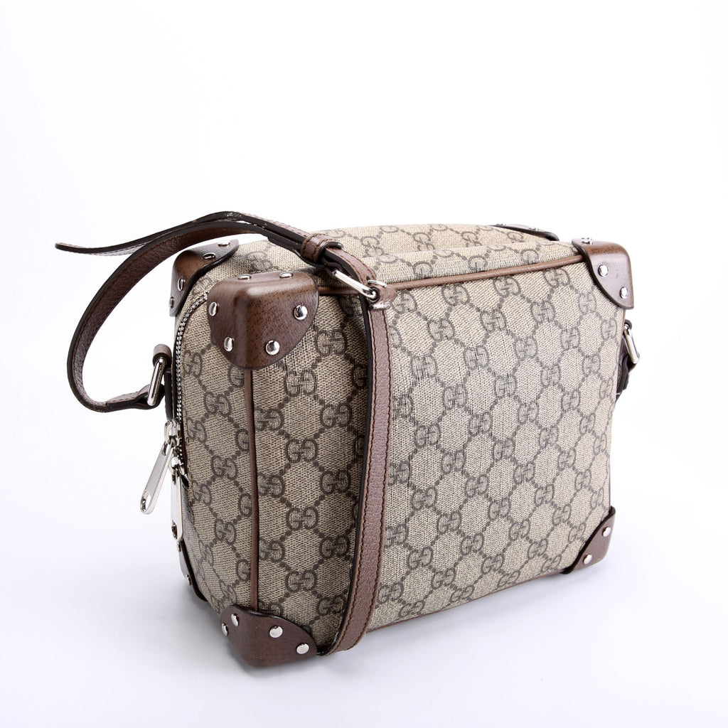 626363 GG Supreme Square Messenger Bag Beige/Brown