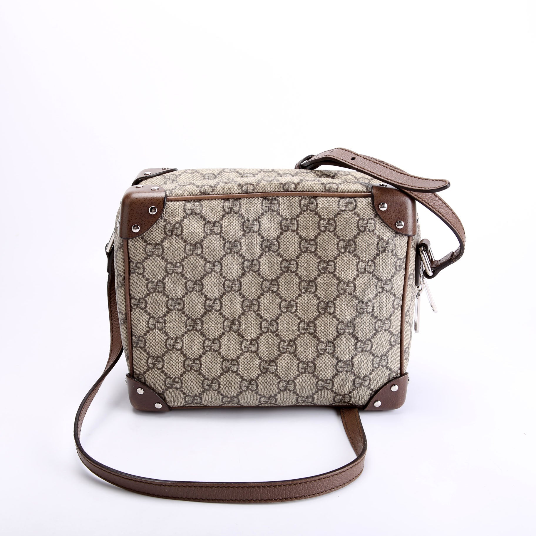 626363 GG Supreme Square Messenger Bag Beige/Brown