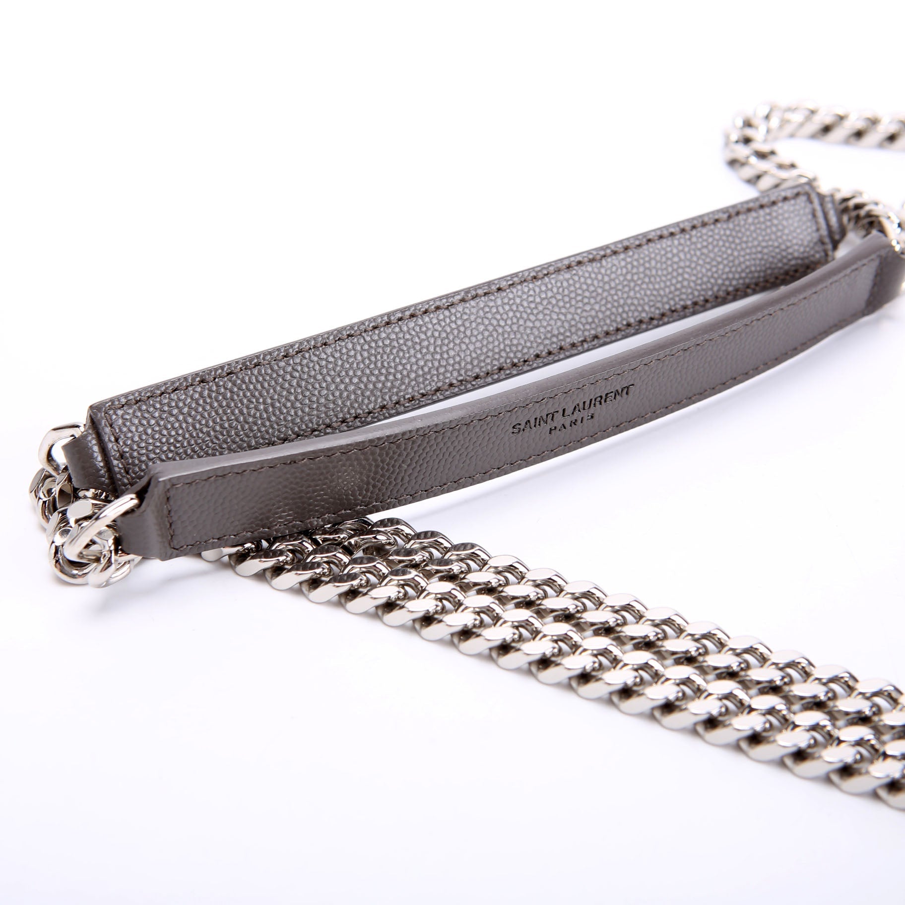 SAINT LAURENT Envelope Medium Tri-Quilt 600185/487206 Grey
