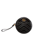 Gucci 575164 GG Marmont Round Wrist Wallet Black