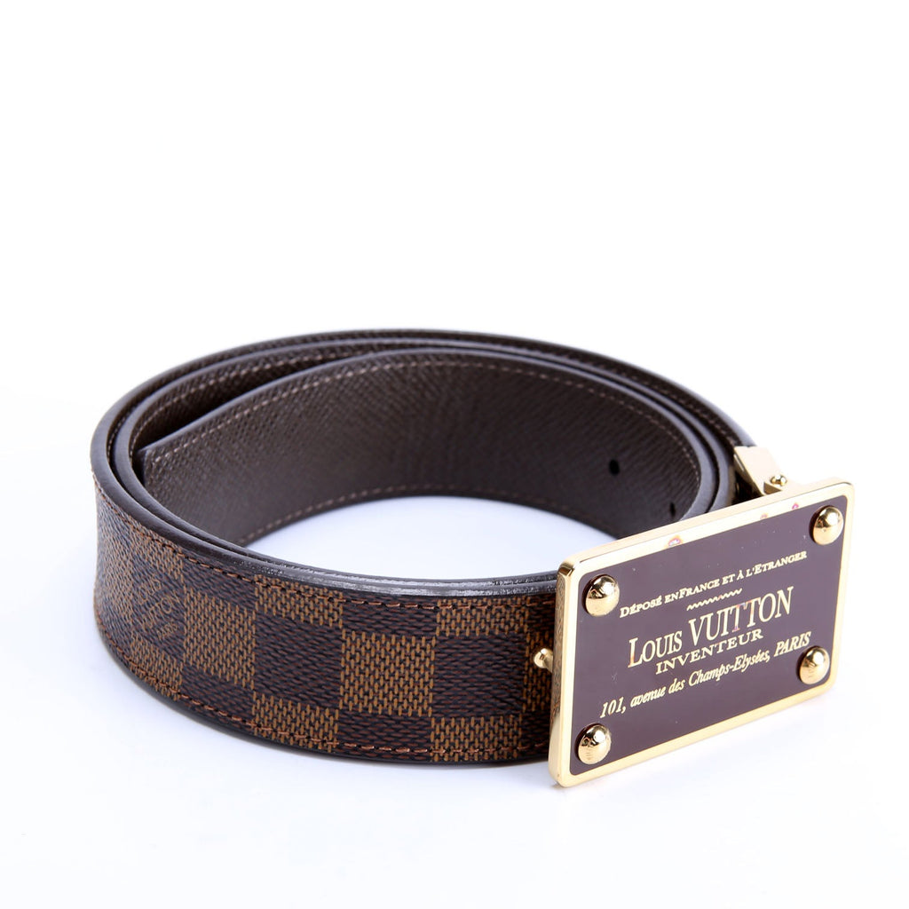 Inventeur Buckle Damier Ebene Belt Size 85/34