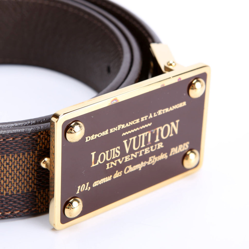 Inventeur Buckle Damier Ebene Belt Size 85/34