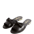 CC Bow Slide Sandals Calfskin Size 37.5 Black