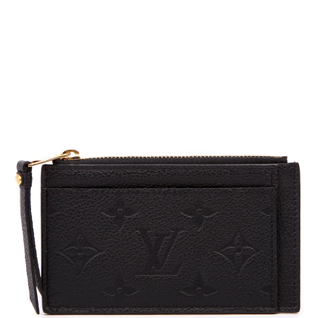 Porte Cartes Zip Empreinte Black