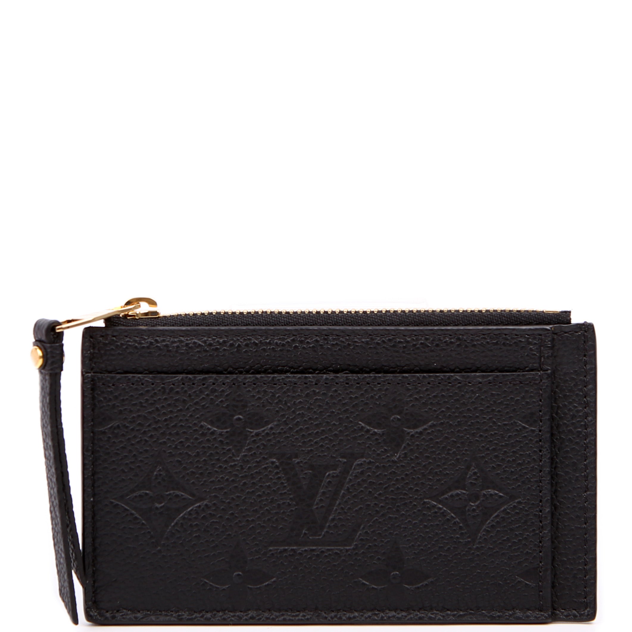 Porte Cartes Zip Empreinte Black