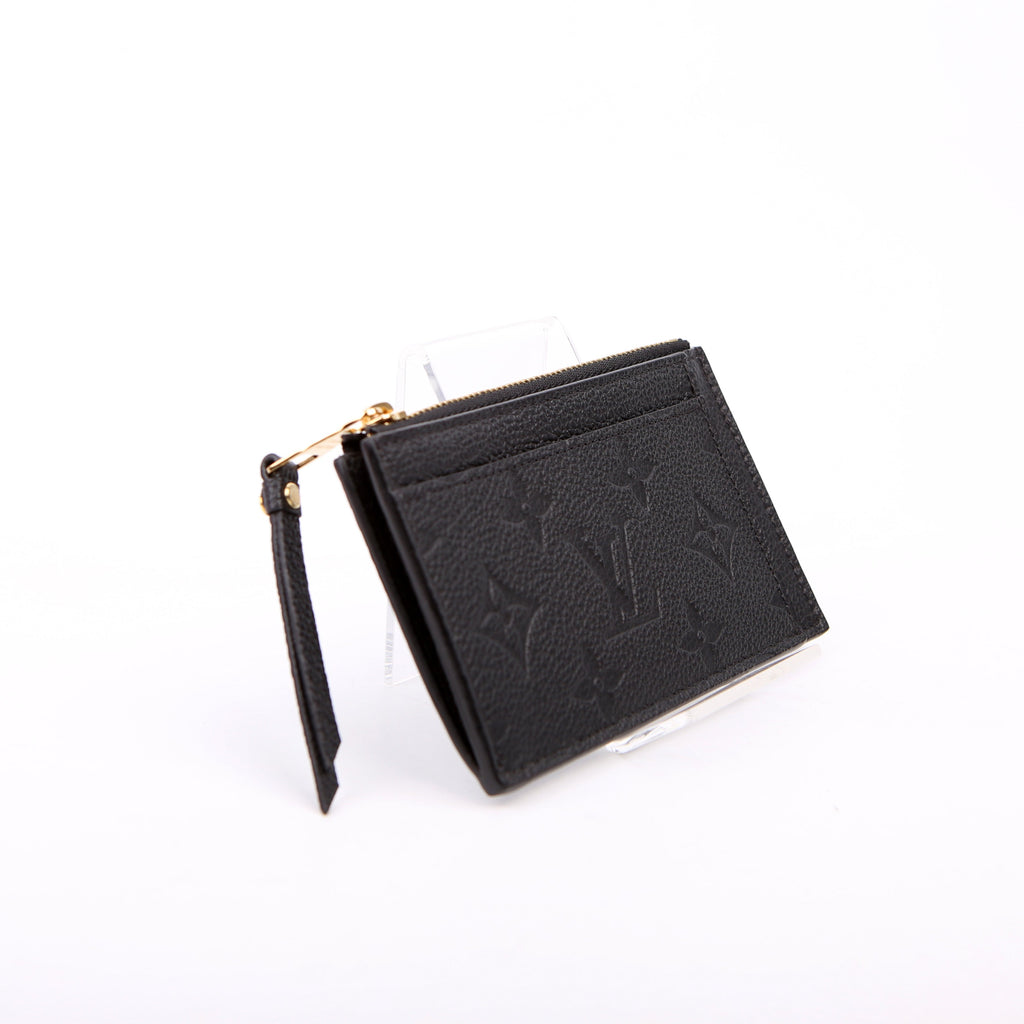 Porte Cartes Zip Empreinte Black